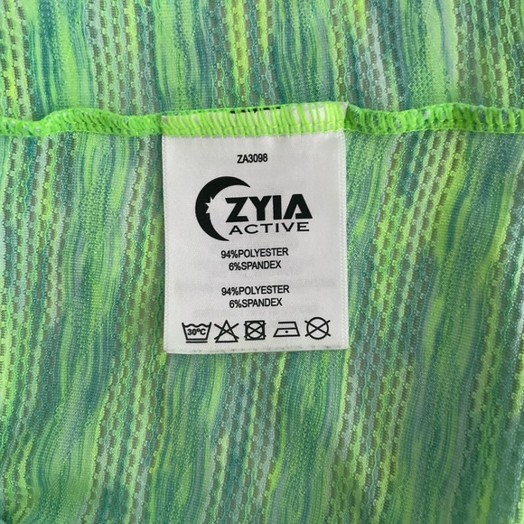 Zyia Active Mesh Tank Top Racerback Green Blue Size XS - Picture 6 of 8